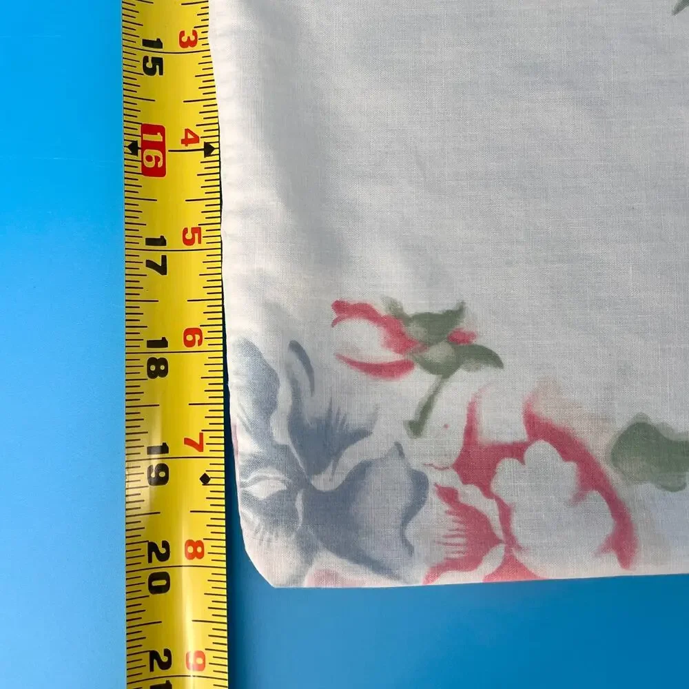 70s Cottagecore Floral Vintage Pillowcases Eyelet Lace Ruffle Set of Two